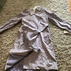 Lavender suede long coat. NWT size 6